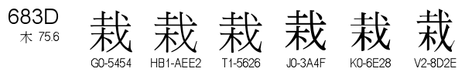U+683D